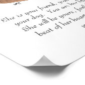 Keepake, weiblicher Hund Poster (Ecke)