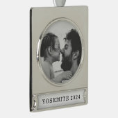 Keepake Weihnachts-Foto Banner-Ornament Silber (Rechts)