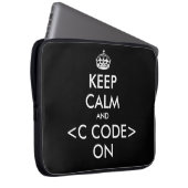 KeepCalm und c-Code auf Laptop-Hülle | Geek Spaß Laptopschutzhülle (Vorne Rechts)