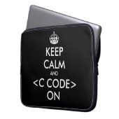 KeepCalm und c-Code auf Laptop-Hülle | Geek Spaß Laptopschutzhülle (Vorderseite Links)