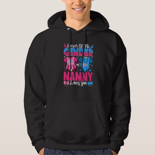 Keeper Of Gender Nanny Loves You Pink Or Blue Baby Hoodie (Vorderseite)
