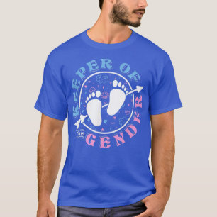 Keeper of Gender Reveal Niedlich Party Baby Announ T-Shirt