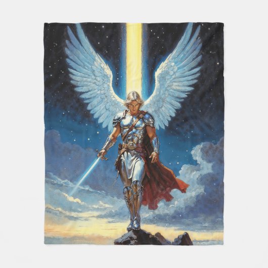 Keeper of the Celestial Gate Archangel Michael Fleecedecke (Vorderseite)