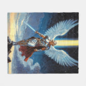 Keeper of the Celestial Gate Archangel Michael Fleecedecke (Vorderseite (Horizontal))