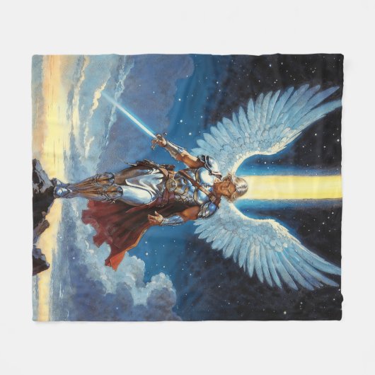 Keeper of the Celestial Gate Archangel Michael Fleecedecke (Vorderseite (Horizontal))
