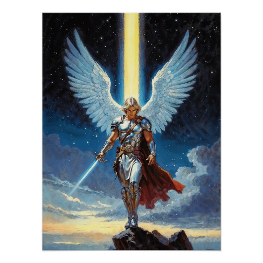 Keeper of the Celestial Gate Archangel Michael Poster (Vorderseite)