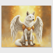 Keeper of the Dawn – The White Winged Wolf.  Geschenkpapier (Flach)