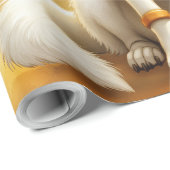 Keeper of the Dawn – The White Winged Wolf.  Geschenkpapier (Rolleneckpunkt)