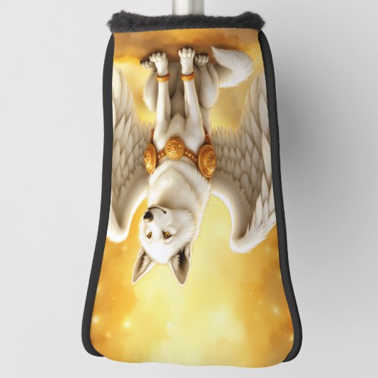 Keeper of the Dawn – The White Winged Wolf. Golf Headcover (Rotieren 90)
