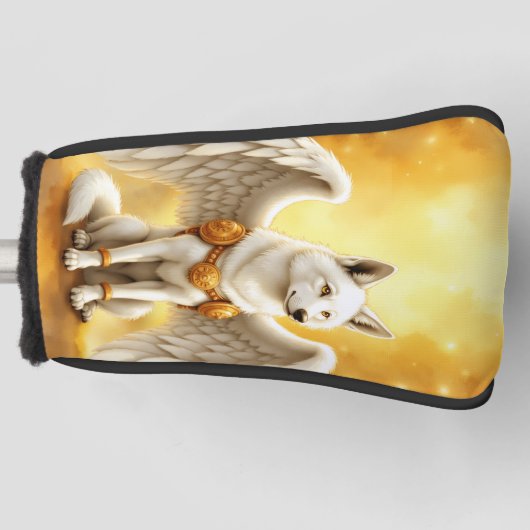 Keeper of the Dawn – The White Winged Wolf. Golf Headcover (Vorderseite)