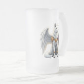 Keeper of the Dawn – The White Winged Wolf. Mattglas Bierglas (VorderseiteRechts)