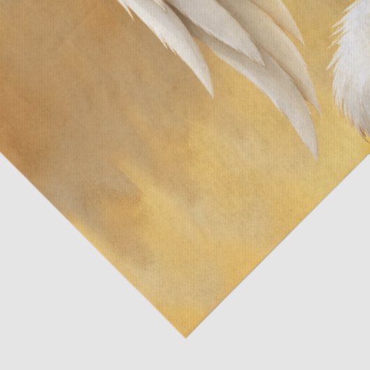 Keeper of the Dawn – The White Winged Wolf. Seidenpapier (Detail)