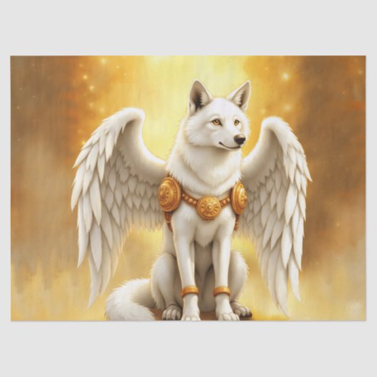 Keeper of the Dawn – The White Winged Wolf. Seidenpapier (Vorderseite)