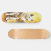 Keeper of the Dawn – The White Winged Wolf.  Skateboard (Horizontal)