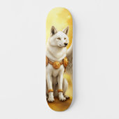 Keeper of the Dawn – The White Winged Wolf.  Skateboard (Vorderseite)