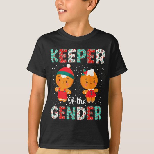 Keeper Of The Gender Funny Christmas Shirt Gingerb (Vorderseite)