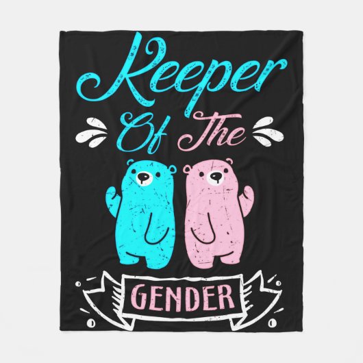 Keeper of the Gender Pink and Blue Teddy Bear Fleecedecke (Vorderseite)