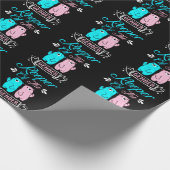 Keeper of the Gender Pink and Blue Teddy Bear Geschenkpapier (Ecke)