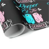 Keeper of the Gender Pink and Blue Teddy Bear Geschenkpapier (Rolleneckpunkt)