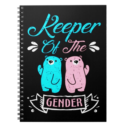 Keeper of the Gender Pink and Blue Teddy Bear Notizblock (Vorderseite)