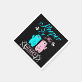 Keeper of the Gender Pink and Blue Teddy Bear Serviette (Ecke)