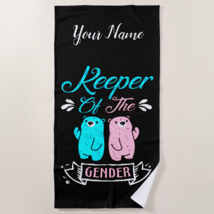 Keeper of the Gender Pink and Blue Teddy Bear Strandtuch