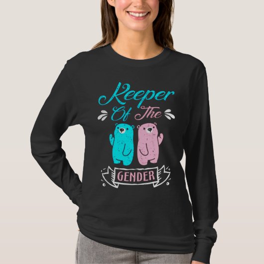 Keeper of the Gender Pink and Blue Teddy Bear T-Shirt (Vorderseite)