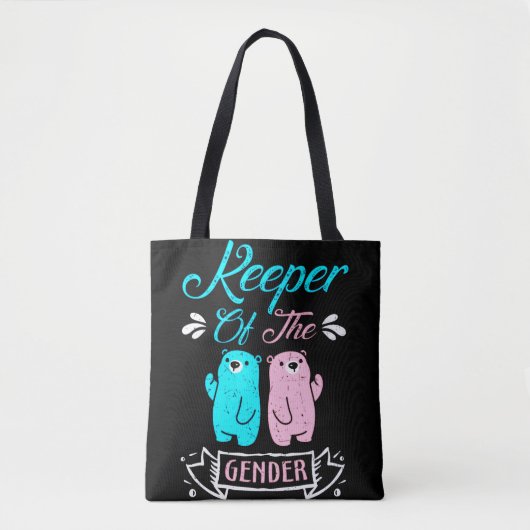 Keeper of the Gender Pink and Blue Teddy Bear Tasche (Vorderseite)