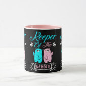 Keeper of the Gender Pink and Blue Teddy Bear Tasse (Zentrum)