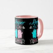 Keeper of the Gender Pink and Blue Teddy Bear Tasse (VorderseiteRechts)