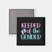 Keeper Of The Gender Pregnancy Announcement Gender Magnet (Vorderseite/Rückseite)