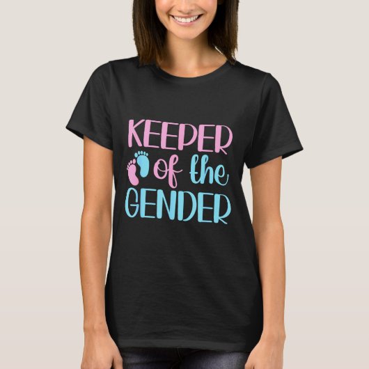 Keeper Of The Gender Pregnancy Announcement Gender T-Shirt (Vorderseite)