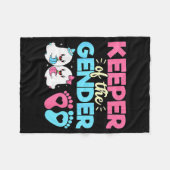 Keeper Of The Gender Pumpkin Halloween Baby Gender Fleecedecke (Vorderseite (Horizontal))