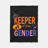 Keeper Of The Gender Reveal Baby Halloween Pregnan Fleecedecke (Vorderseite)