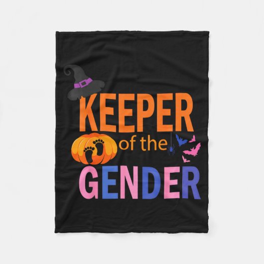 Keeper Of The Gender Reveal Baby Halloween Pregnan Fleecedecke (Vorderseite)