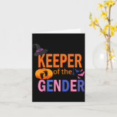 Keeper Of The Gender Reveal Baby Halloween Pregnan Karte (Gelbe Blume)