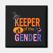 Keeper Of The Gender Reveal Baby Halloween Pregnan Magnet (Vorne)