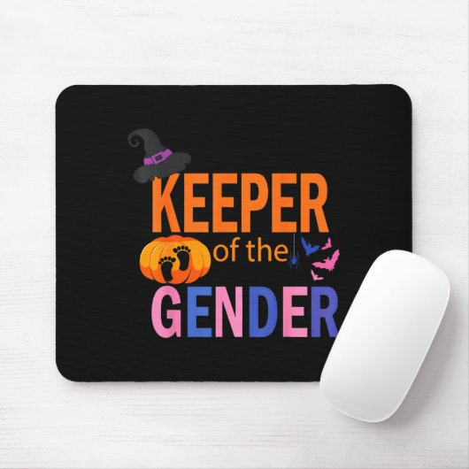 Keeper Of The Gender Reveal Baby Halloween Pregnan Mousepad (Mit Mouse)