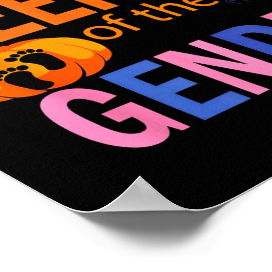 Keeper Of The Gender Reveal Baby Halloween Pregnan Poster (Ecke)