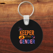 Keeper Of The Gender Reveal Baby Halloween Pregnan Schlüsselanhänger (Vorderseite)