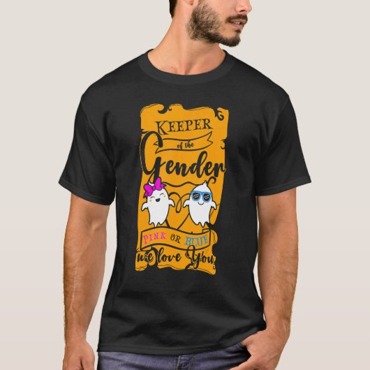 Keeper Of The Gender Reveal Baby Halloween T-Shirt (Vorderseite)
