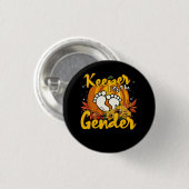 Keeper of the Gender Reveal Baby Pumpkin Halloween Button (Vorne & Hinten)