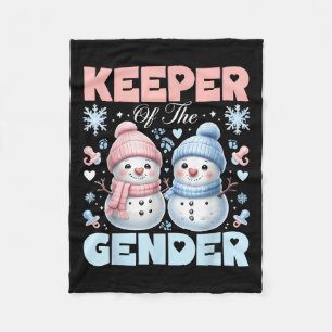 Keeper of the Gender Reveal Baby Shower Snowman Ch Fleecedecke