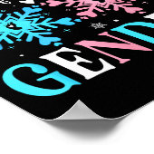 Keeper Of The Gender Reveal Baby Snowflake Nk Or B Poster (Ecke)
