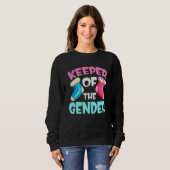 Keeper Of The Gender Reveal Baby Sock  Pink Blue Sweatshirt (Vorne ganz)