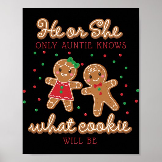 Keeper Of The Gender Reveal Gingerbread Auntie T S Poster (Vorne)