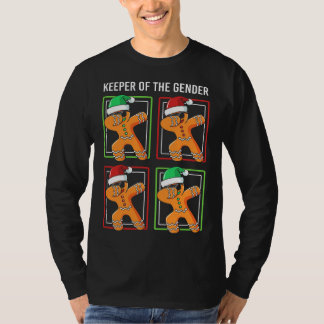 Keeper of the Gender Reveal Gingerbread Weihnachte T-Shirt