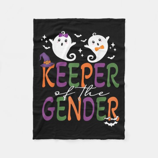 Keeper Of The Gender Reveal Halloween Pregnancy An Fleecedecke (Vorderseite)