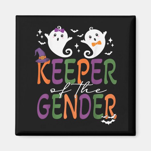 Keeper Of The Gender Reveal Halloween Pregnancy An Magnet (Vorne)
