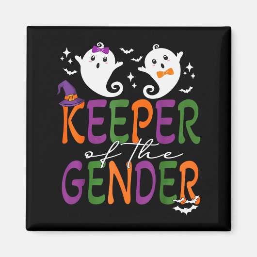 Keeper Of The Gender Reveal Halloween Pregnancy An Magnet (Vorne)
